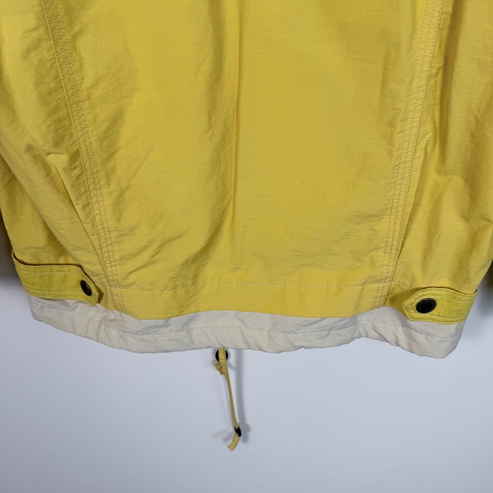 J.L. Colebrook Women's M Yellow Hooded Utility Jacket Mixed Media Gorpcore - Picture 7 of 13